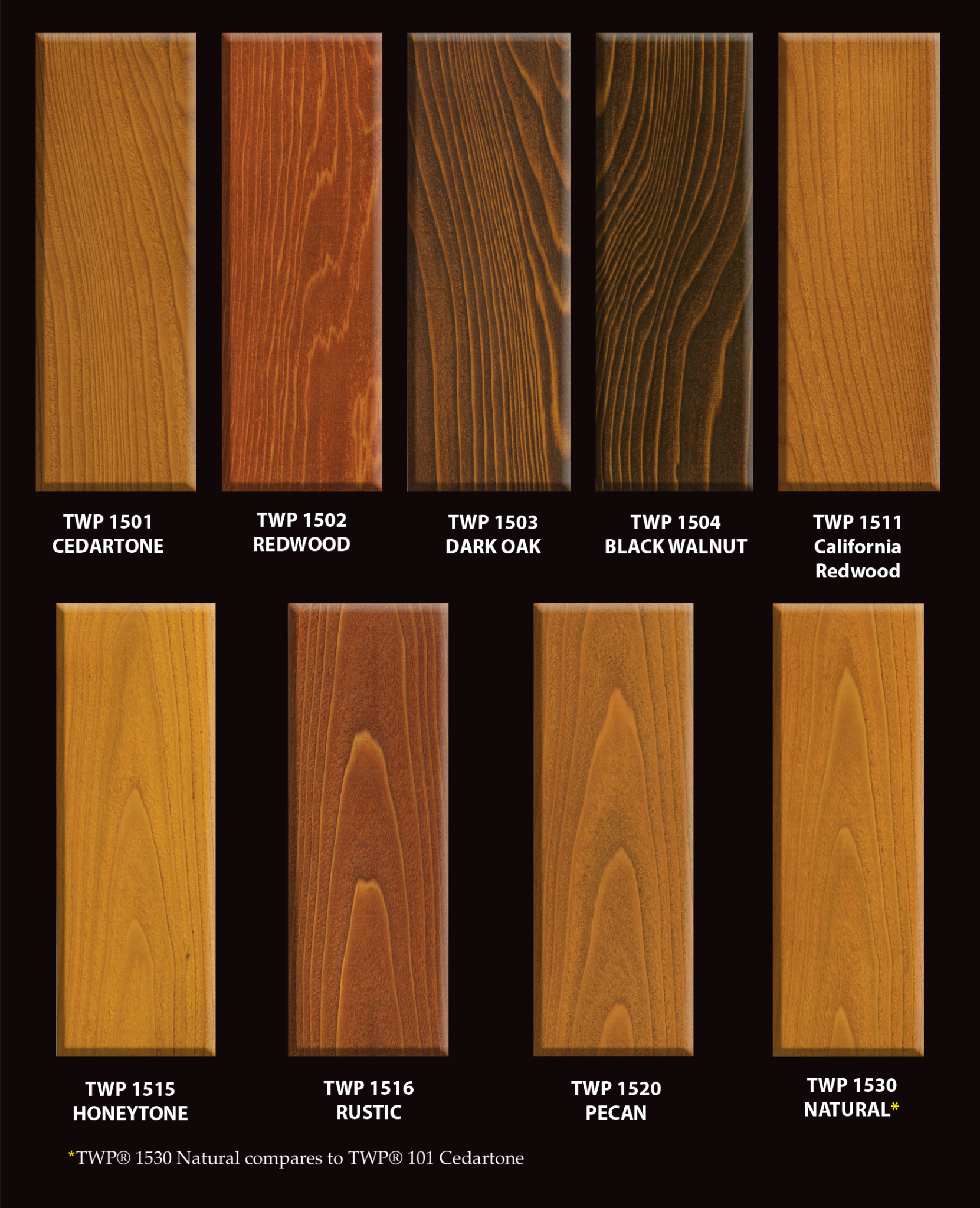 TWP 1500 Series Complete Color Chart