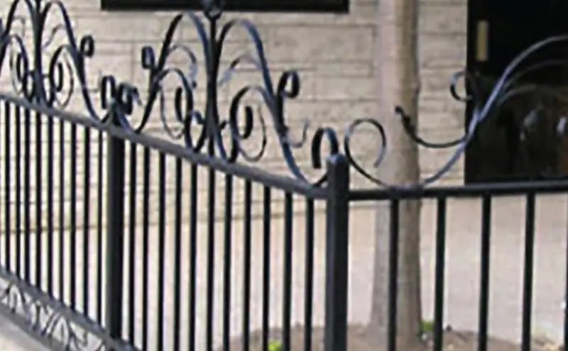 Zero Rust applied on ornate wrought iron fence